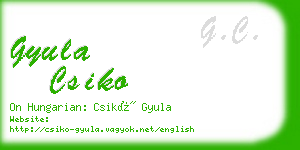 gyula csiko business card